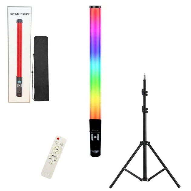 Світлодіодна лампа меч RGB Light Stick з пультом та штативом 2м різнокольорова палиця для фото та відео - зображення 10