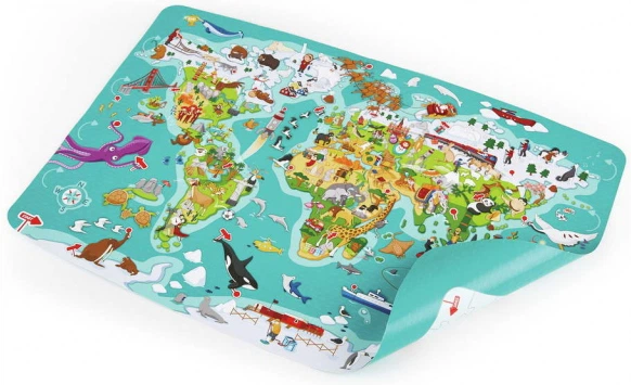 Пазл-игра Hape Карта мира 105 элементов (E1626) - изображение 2