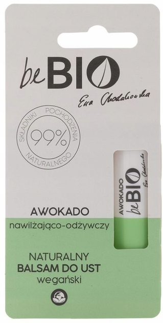 Бальзам для губ BeBio натуральний зволоження та живлення Авокадо 5 г (5908233660600) - зображення 1