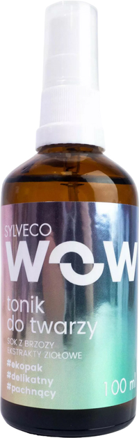Тонік для обличчя Sylveco Wow для щоденного догляду за підлітковою шкірою з березовим соком та екстрактами трав 100 мл (5902249016406) - зображення 1