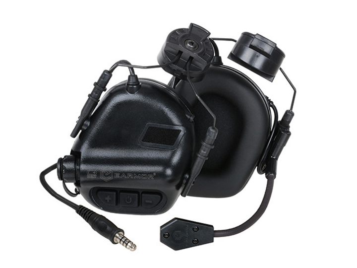 M32H Активні навушники з мікрофоном для каски FAST - BK [EARMOR] - зображення 1