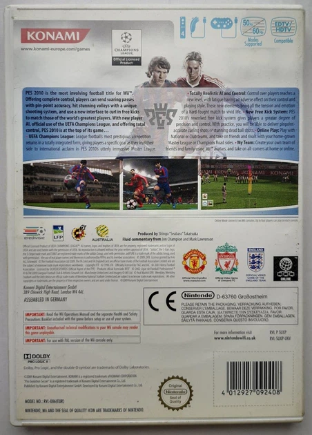 Pro Evolution Soccer 2010, Б/У,&nbsp;английская версия - диск Nintendo Wii - изображение 3