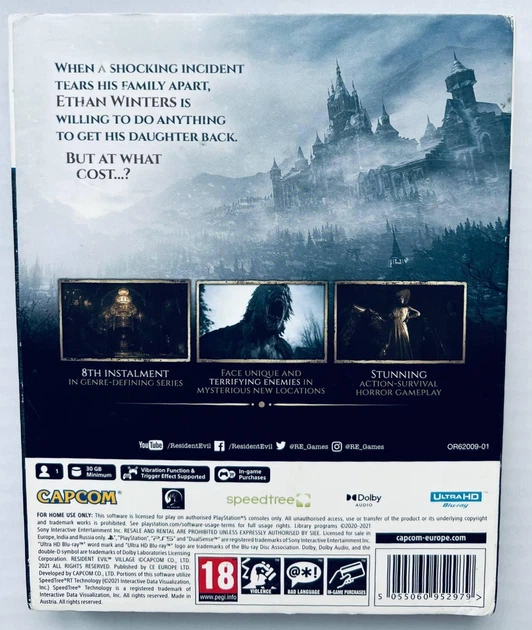 Resident Evil Village Steelbook Edition + картонный футляр, Б/У, русская версия - диск для PlayStation 5 - Фото 5 Resident Evil Village Steelbook Edition + картонный футляр, Б/У, русская версия - диск для PlayStation 5 - изображение 5