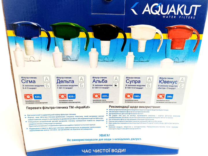 Фильтр кувшин AquaKut Альба литра черный - изображение 4
