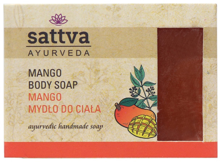 Indyjskie mydło glicerynowe Sattva Body Soap Mango 125 g (8904114604913/5903794180444) - obraz 1