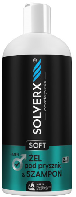 Żel pod prysznic i szampon 2w1 Solverx Soft dla mężczyzn 400 ml (5907479387340) - obraz 1