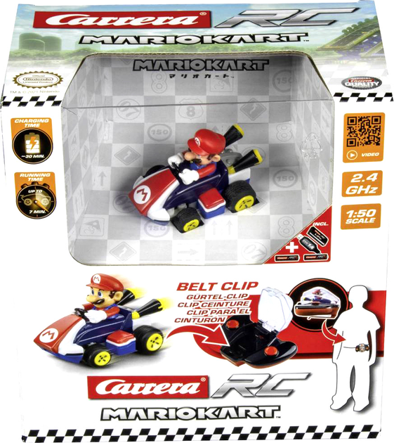Samochód zdalnie sterowany Carrera RC Mario Kart Mini (9003150123576) - obraz 1