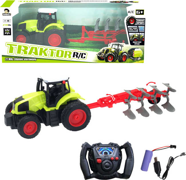 Traktor zdalnie sterowany Madej z pługiem (5903631418600) - obraz 1