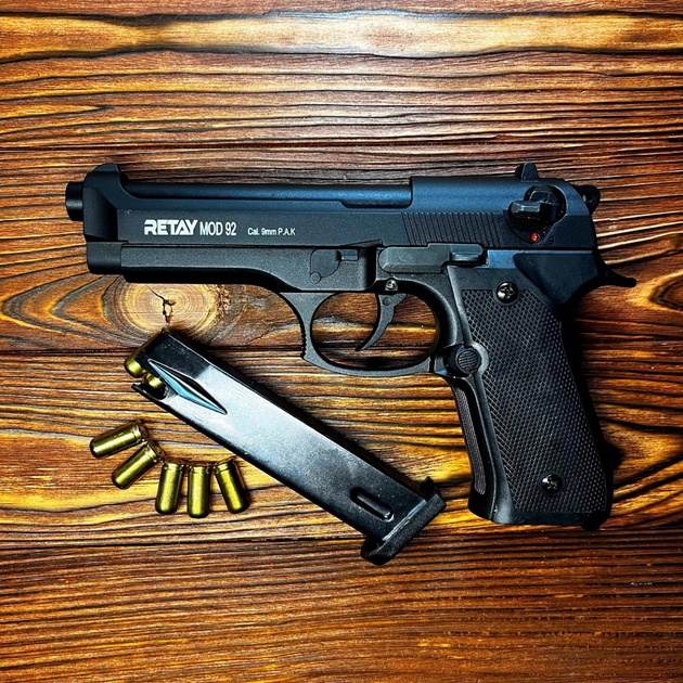 Стартовый пистолет Retay Arms Beretta Mod 92 , Беретта 92 под холостой патрон 9мм , Сигнальный, Шумовой - изображение 2