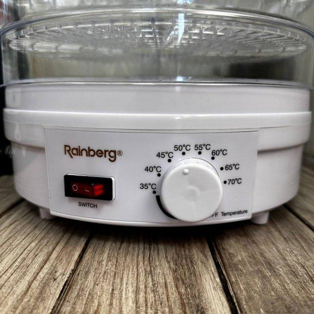 Сушилка Дегидратор для Овощей и Фруктов Rainberg RB-912 800W Универсальная для Всех Продуктов - изображение 3