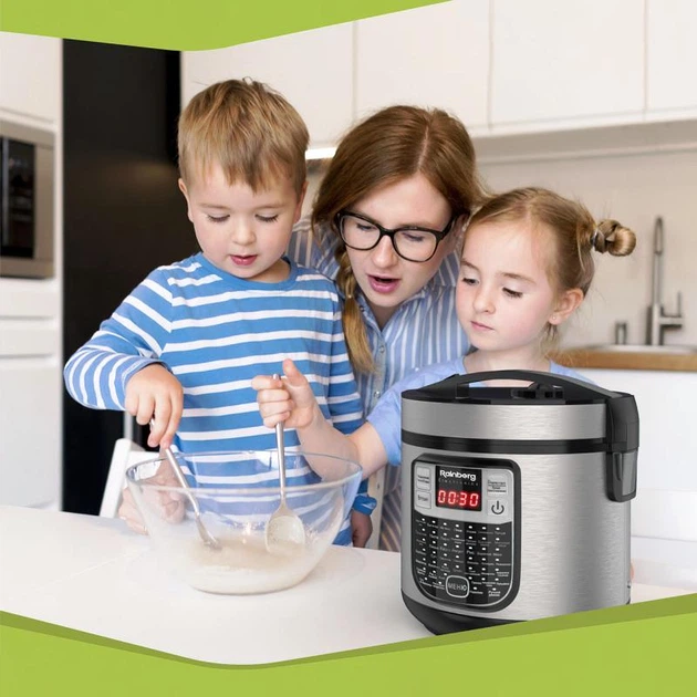 Мультиварка Rainberg RB-6209 1800W 6л 45 програм з фритюрницею та антипригарним покриттям - зображення 8