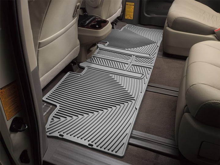 Акція на Комплект автокилимків на другий ряд WeatherTech Всесезонні Toyota Sienna (2013-2020) 2 шт Сірий від Rozetka