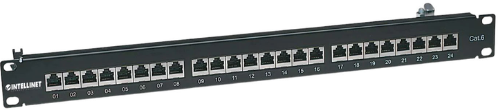 Патч-панель Intellinet 19" 1U Cat6 24xRJ45 для серверної шафи/стійки (766623720038) - зображення 3