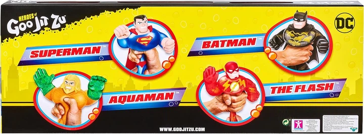 Набір 4 Фігурки DC Стретч-Антистрес Goo Jit Zu Aquaman Batman