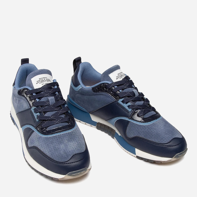 Чоловічі шкіряні кросівки Scotch&Soda 21831218-S654 44 Сині (4062035164283) - зображення 4