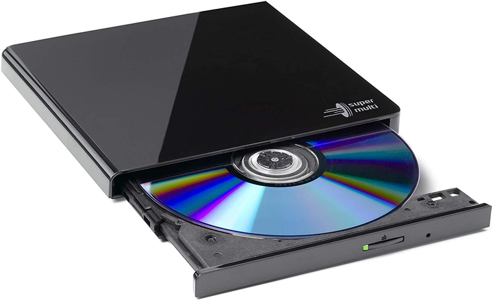 Оптичний привід Hitachi-LG DVD±R/RW Зовнішній USB 2.0 Black (GP57EB40) - зображення 3