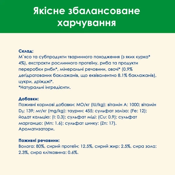 Вологий корм для кішок CAT CHOW консерви для стерилізованих кішок курка та баклажани 85г - Фото 4 Вологий корм для кішок CAT CHOW консерви для стерилізованих кішок курка та баклажани 85г - зображення 4