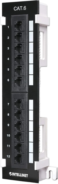 Panel krosowy Intellinet Cat6 12xRJ45 naścienny (766623560269) - obraz 1