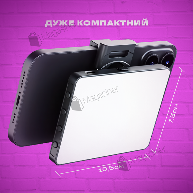 Акумуляторне відеосвітло RGB M16 портативне з режимами світіння (2910) - Фото 6 Акумуляторне відеосвітло RGB M16 портативне з режимами світіння (2910) - зображення 6