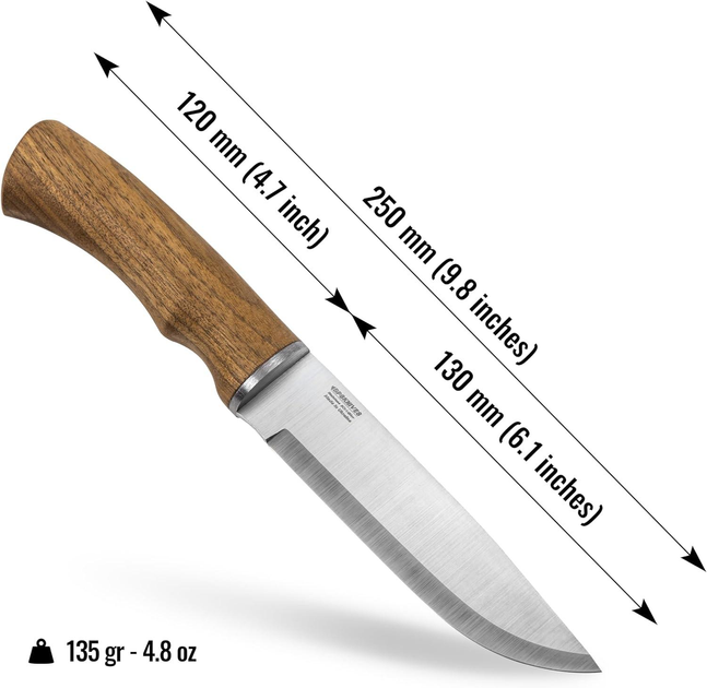 Компактный охотничий Нож из Углеродной Стали BK06 CSH BPS Knives - Нож для рыбалки, охоты, походов - изображение 2