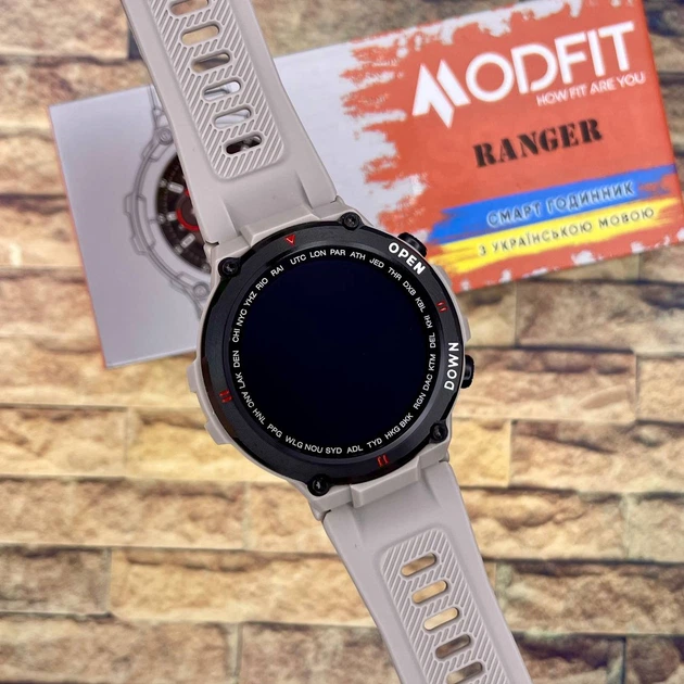 Наручний розумний годинник Modfit Ranger Grey універсальний - Фото 4 Наручний розумний годинник Modfit Ranger Grey універсальний - изображение 4