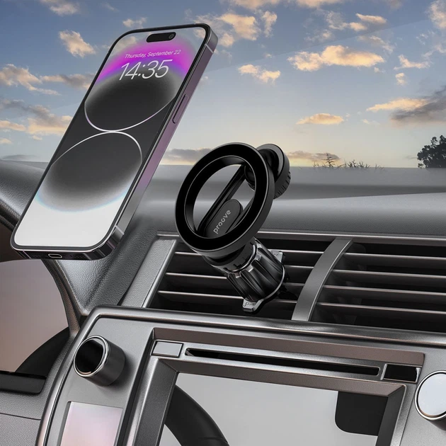 Автомобильный держатель Proove Stealth Magnetic Air Outlet Car Mount Magnetic Ring black - изображение 7