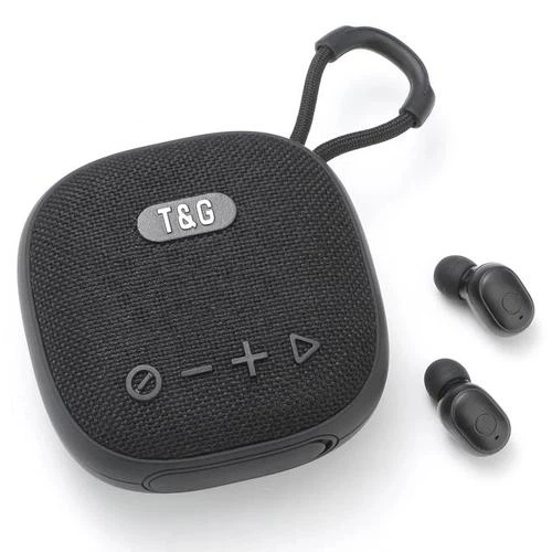 Bluetooth-колонка з навушниками TG813, з функцією speakerphone, радіо, black - зображення 2