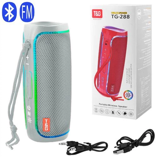 Bluetooth-колонка TG288 с RGB ПОДСВЕТКОЙ, speakerphone, радио, grey - Фото 1 Bluetooth-колонка TG288 с RGB ПОДСВЕТКОЙ, speakerphone, радио, grey - изображение 1