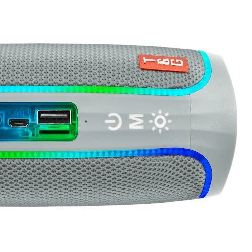 Bluetooth-колонка TG288 с RGB ПОДСВЕТКОЙ, speakerphone, радио, grey - Фото 3 Bluetooth-колонка TG288 с RGB ПОДСВЕТКОЙ, speakerphone, радио, grey - изображение 3