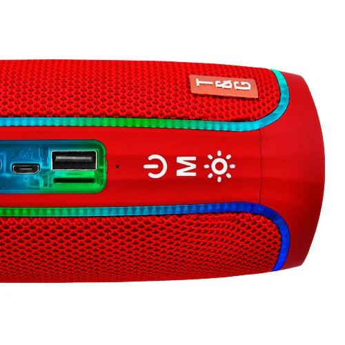 Bluetooth-колонка TG288 з RGB ПІДСВІЧУВАННЯМ, speakerphone, радіо, red - зображення 3