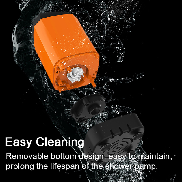 Мощный Аккумуляторный переносной душ SUNROZ Camping Shower YT70W New Generation для дачи и кемпинга с дисплеем и модернизированной батареей 7800mAh Оранжевый (SUN4017_3) - изображение 9
