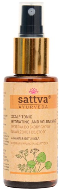 Wcierka do skóry głowy Sattva Ayurveda Scalp Tonic nawilżenie i objętość adżwan i wąkrota azjatycka 100 ml (5903794186323) - obraz 1