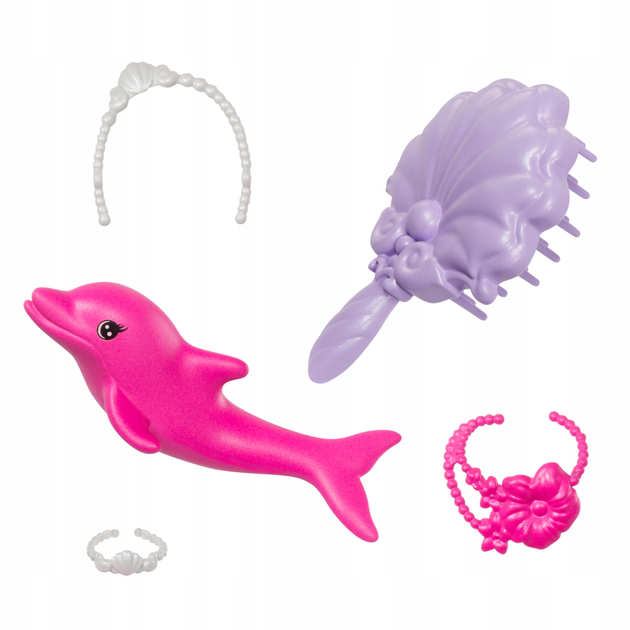 Lalka z akcesoriami Barbie Szczypta Magii Syrenka Malibu ze zmianą koloru Fioletowe włosy (0194735183746) - obraz 3