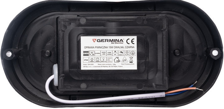 Oprawa kanałowa Germina 15W 4000K IP54 czarna (GW-0039) - obraz 4