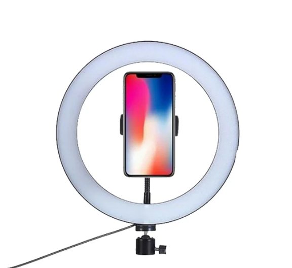 Світлодіодна LED лампа Ring Fill Light 26 см + Студійний штатив Stend 200 см Aurora - Фото 4 Світлодіодна LED лампа Ring Fill Light 26 см + Студійний штатив Stend 200 см Aurora - зображення 4