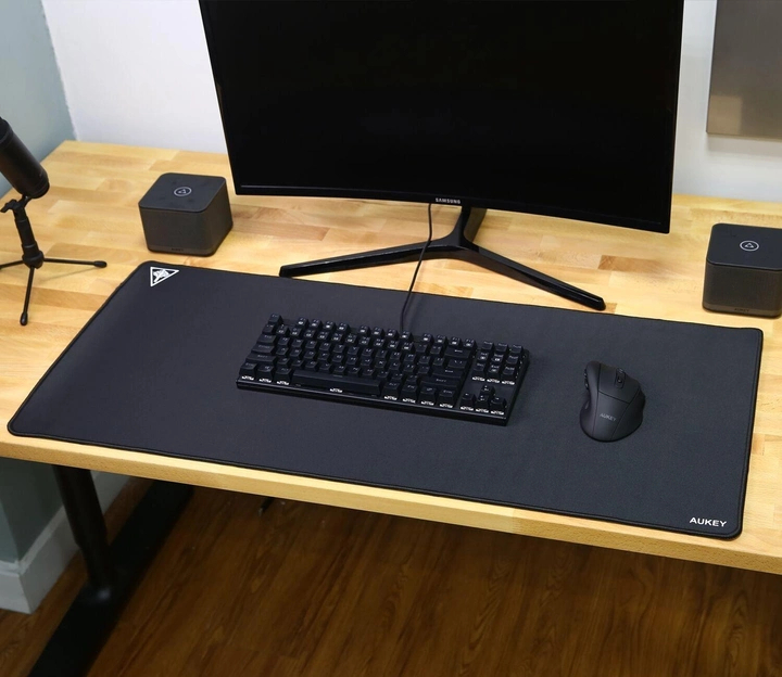 Ігрова поверхня AUKEY, килимок для ноутбука, клавіатури, миші, 90см*40см, чорна, KM-P3 - зображення 4