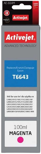 Картридж Activejet для Epson T6643 Supreme 100 мл Magenta (AE-664M) - зображення 1