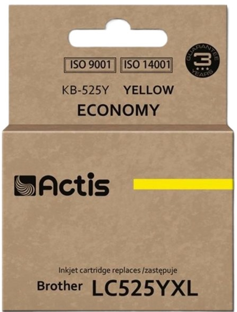 Картридж Actis для Brother LC525Y Standard 15 мл Yellow (KB-525Y) - зображення 1