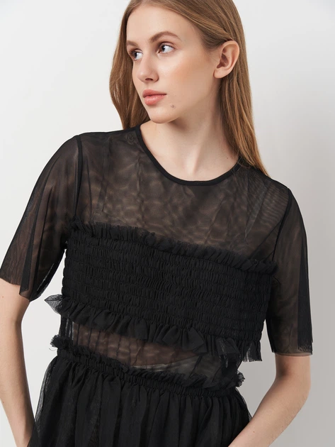 Блузка жіноча H&M 0524023_черн 34 Чорна (KZ2000001244029_KAY2000001244029) - Фото 4 Блузка жіноча H&M 0524023_черн 34 Чорна (KZ2000001244029_KAY2000001244029) - зображення 4