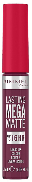 Акція на Рідка матова помада для губ Rimmel Lasting Mega Matte Liquid Lip Colour 900 Ravishing Rose 7.4 мл від Rozetka