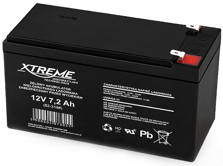 Akumulator BLOW XTREME AGM 12 V / 7.2 Ah (5900804073055) - obraz 1