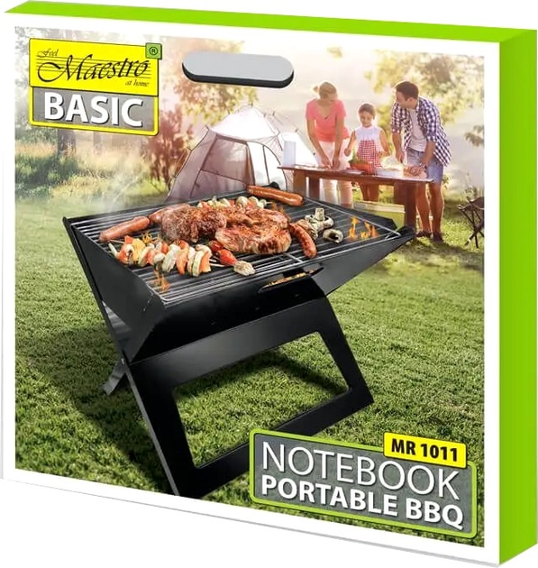 Grill skladany Maestro Basic Notebook Portable BBQ (4820177149304) - obraz 1