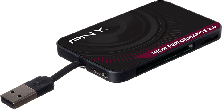 Czytnik kart pamięci PNY High Performance USB 3.0 (FLASHREAD-HIGPER-BX) - obraz 1