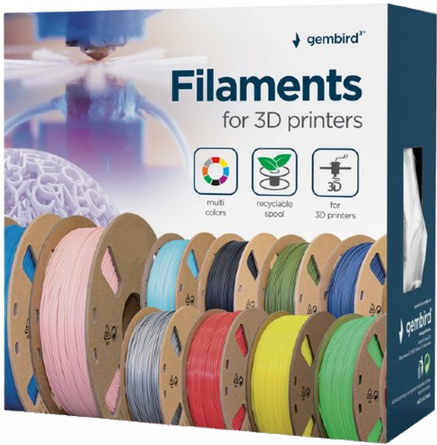 Filament do wkładu Gembird 1.75 mm (3DP-TPE1.75-01-BK) - obraz 3