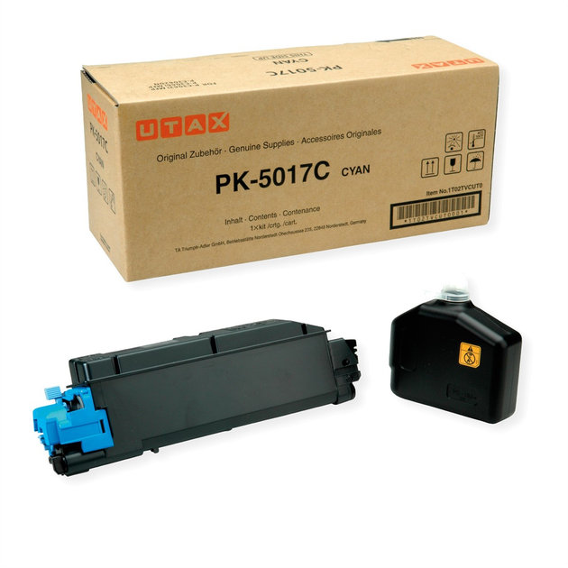 Toner Utax PK-5017C/PK5017C Cyan (1T02TVCUT0) - obraz 1