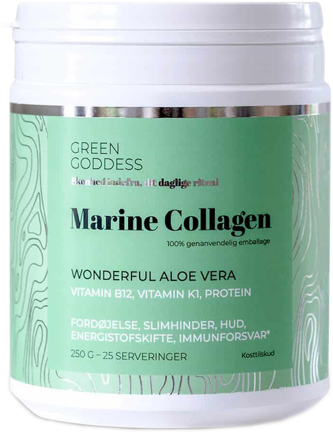 Дієтична добавка Green Goddess Marine Collagen Wonderful Aloe Vera 250 г (5745000770038) - зображення 1