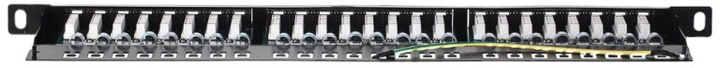 Panel krosowy Netrack 19" 0.5U Cat.5e 24xRJ45 do szafy/racka serwerowego (5908268777533) - obraz 2