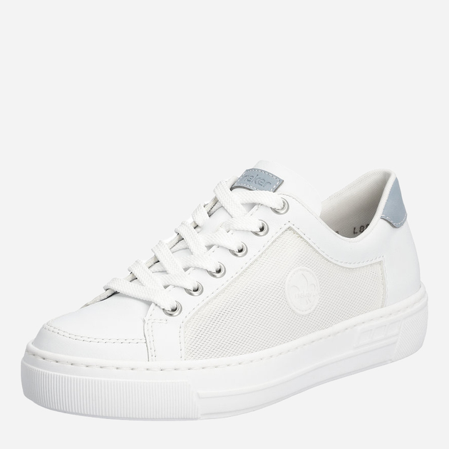 Sneakersy damskie z eko skóry RIEKER L8803-80 38 24.8 cm Białe (4061811761579) - obraz 5