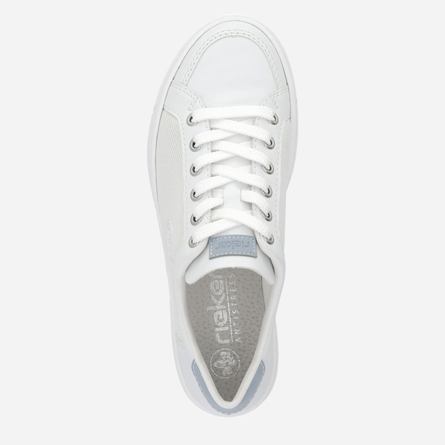 Sneakersy damskie z eko skóry RIEKER L8803-80 39 25.5 cm Białe (4061811761586) - obraz 8