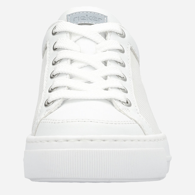 Sneakersy damskie z eko skóry RIEKER L8803-80 40 26.1 cm Białe (4061811761593) - obraz 10